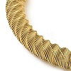 Ion Plating(IP) Adjustable 304 Stainless Steel Twist Spring Wire Bracelets BJEW-H617-12G-2