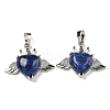 Dyed Natural Lapis Lazuli with Clear Cubic Zirconia Pendants G-G133-02P-20-1