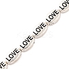 Oval with Word Love Tibetan Style Alloy Bead Strands X-TIBEB-O007-24-LF-3