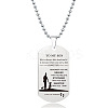 201 Stainless Steel To My Son Dog Tag Pendant Ball Chain Necklaces FS-WG527E6-10-1