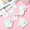 120Pcs 4 Styles Colorful Feather Printed Cardboard Paper Jewelry Display Cards for Earrings Necklaces Bracelets CDIS-YW0001-13-6