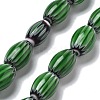 Handmade Millefiori Lampwork Beads Strands LAMP-F035-12A-1