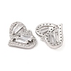 Brass Micro Pave Clear Cubic Zirconia Pendants KK-S389-13P-2