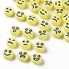 Opaque Champagne Yellow Acrylic Beads MACR-N008-42-C10-1