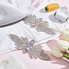Flower Glass Seed Cloth Sew on Appliques PATC-WH0008-92B-5