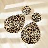Leopard Print Alloy Dangle Stud Earrings EJEW-K304-01A-G-2