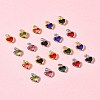 24Pcs 12 Colors Heart Rack Plating Brass Glass Charms KK-FS0001-39-9
