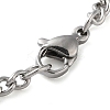 Non-Tarnish 304 Stainlessa Steel Curb Chain Pendant Necklaces NJEW-H034-03P-3