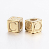 304 Stainless Steel Large Hole Letter European Beads LS-STAS-H428-01G-C-2