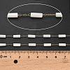 Handmade 304 Stainless Steel Shell Beads Column Link Chains CHS-B011-06G-3