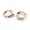 Inner Dried Flower Transparent Resin Ring Pendants LS-RESI-A043-07C-2