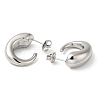 Non-Tarnish 304 Stainless Steel Horn Stud Earrings EJEW-Z026-07P-2