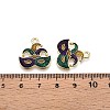 Carnival/Mardi Gras Theme Alloy Enamel & Glitter Powder Pendants ENAM-T020-53J-RS-3