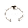 Tarnish Resistant 304 Stainless Steel Pad Ring Settings STAS-H217-01P-01-3