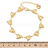 304 Stainless Steel Heart Link Chain Bracelets for Valentine's Day Gift BJEW-D359-17D-G-3