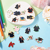 16Pcs 16 Styles Graduation Season Theme Alloy Enamel Pendants ENAM-TA0002-70-6