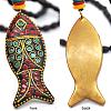 Alloy Enamel Colorful Fish Pendant Long Necklaces FS-WG9FE3F-01-5