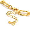 Brass Paperclip Chains Bracelets for Women BJEW-G703-09G-3