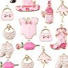 20Pcs 10 Styles Rack Plating Alloy Enamel Pendants ENAM-FS0002-74-3