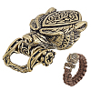 1Pc Brass Wolf Shackle Clasps KK-GA0002-23B-1