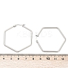 Tarnish Resistant 201 Stainless Steel Hoop Earrings EJEW-A052-25A-3