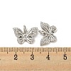 Rack Plating Brass Micro Pave Clear Cubic Zirconia Charms ZIRC-Q024-11P-3