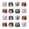 60Pcs 6 Colors Zinc Alloy Enamel Pendants ENAM-CJ0001-77-1