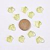 Green Transparent Acrylic Leaf Pendants for Chunky Necklace Jewelry X-DBLA410-9-3