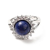 Natural Lapis Lazuli Adjustable Rings RJEW-P043-02P-20-2