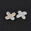 Metal Enlaced Acrylic Bead Caps OACR-G044-01B-2