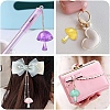 10Pcs 5 Colors Luminous Epoxy Resin Mushroom Pendants RESI-YW0004-19-6