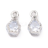 Alloy Clear Cubic Zirconia Charms ZIRC-A022-05P-1