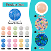 500Pcs 10 Colors Luminous Glow in the Dark Transparent Glass Round Beads GLAA-TA0001-66-4
