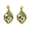 Brass Enamel Pendants KK-H078-04A-G01-1