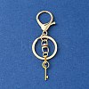 304 Stainless Steel Initial Letter Key Charm Keychains KEYC-YW00004-07-2