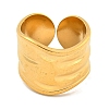 Ion Plating(IP) 304 Stainless Steel Open Cuff Finger Rings RJEW-P114-12G-2