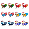 12Pcs 6 Colors Printed Alloy Pendants FIND-LP0001-45-1