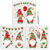 MAYJOYDIY US 1 Set Happy New Year PET Hollow Out Drawing Painting Stencils DIY-MA0002-60B-1