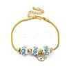 Brass European Bracelets BJEW-C080-01G-03-1