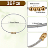 16Pcs Stainless Steel Satellite Chains Stretch Bracelet for Women BJEW-SP0001-16B-2