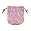 Chinese Style Flower Pattern Satin Jewelry Packing Pouches PW-WG42698-03-1