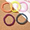 Stretchy Frosted Glass Beads Kids Bracelets for Children's Day BJEW-JB01768-1