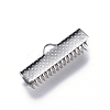 Tarnish Resistant 304 Stainless Steel Ribbon Crimp Ends STAS-N0013-05P-2