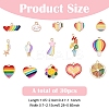 30Pcs 15 Styles Rainbow Color Alloy Enamel Pendants ENAM-YW0005-45-2
