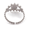 Non-Tarnish 304 Stainless Steel Eye Open Cuff Rings for Women RJEW-G285-76P-3