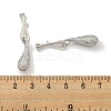 Brass Micro Pave Clear Cubic Zirconia S-Hook Clasps KK-L211-008P-3