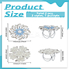 2Pcs 2 Styles Flower Resin Scarf Clips AJEW-LP0002-08-2