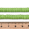 Opaque Solid Color Glass Beads Strands GLAA-N026-3x6mm-07-4