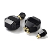 Natural Obsidian Perfume Bottle Pendants G-Q163-10G-05-2