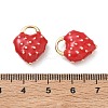 Alloy Enamel Pendants FIND-D044-11G-3